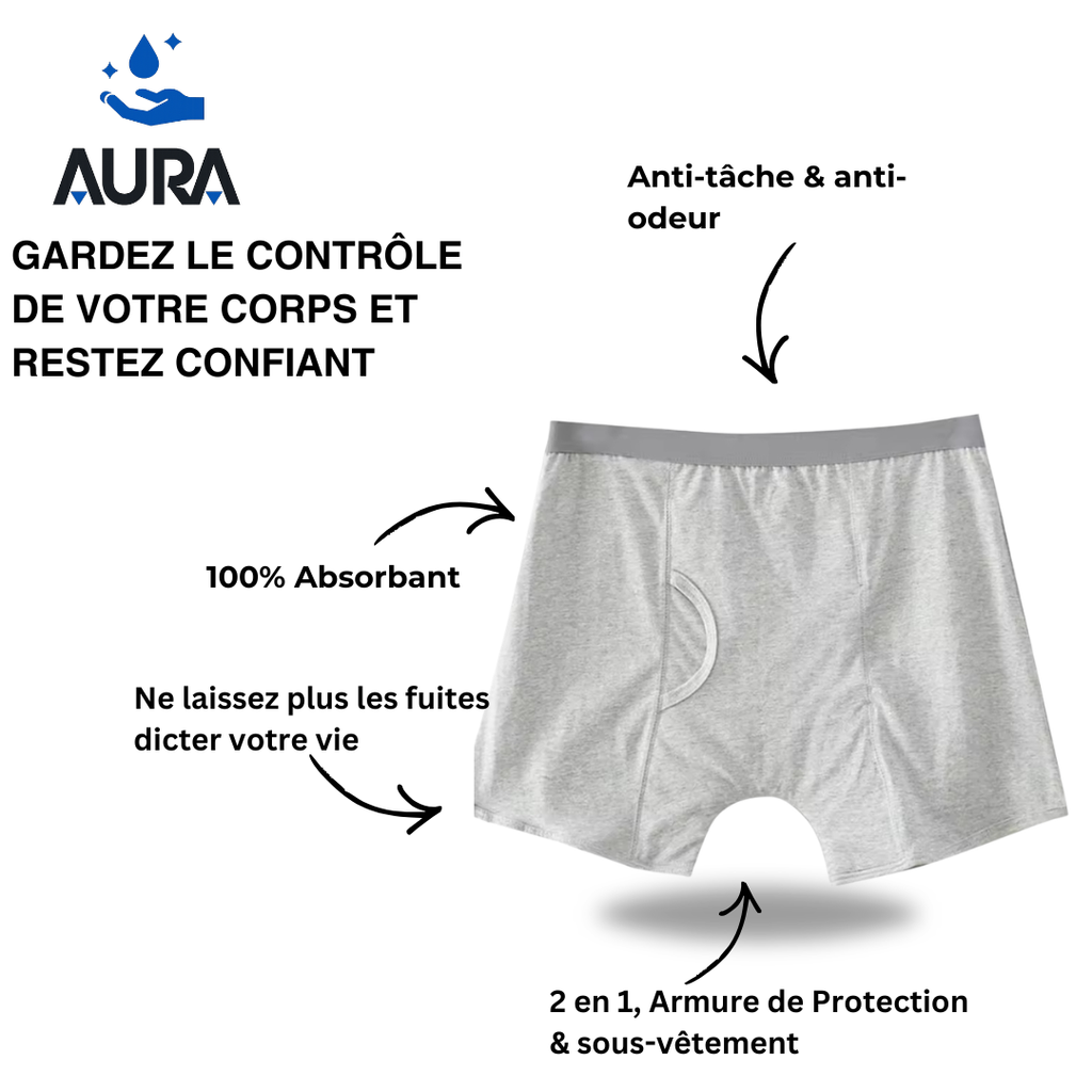 AURA boxer anti-fuite - Redonne-toi le contrôle