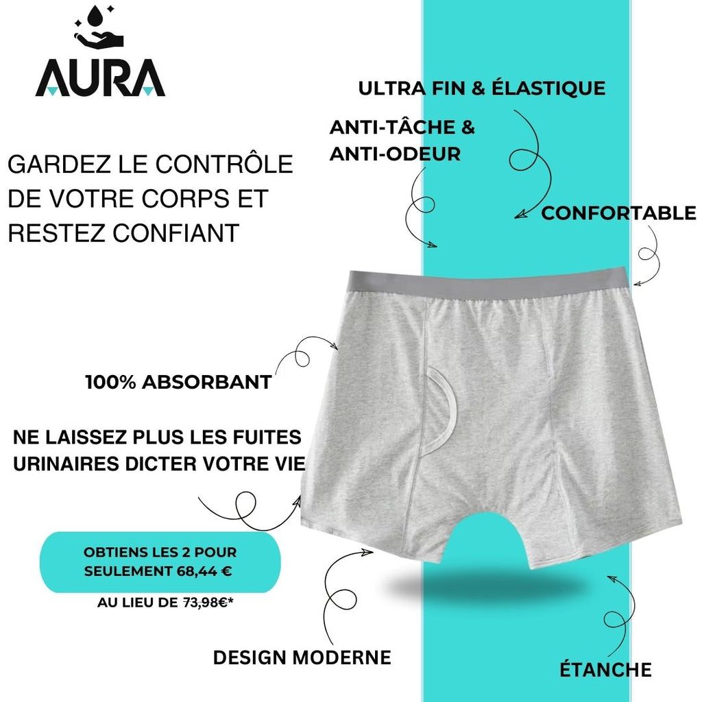 Redonne-toi le Contrôle - AURA Boxer Anti-Fuite
